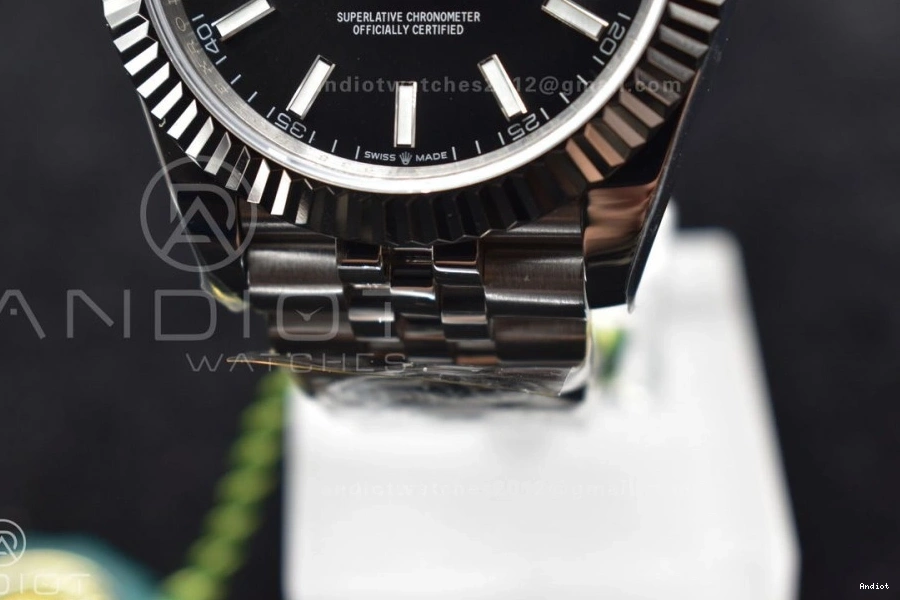 Black 41 Dial DateJust SA 633 126334 Best 904L 1:1 Edition Bracelet WellDesigned DIWF Jubilee Stick Steel on 0822